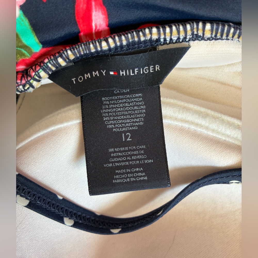Tommy Hilfiger Swimsuit Navy Floral One piece US12 - Picture 8 of 8